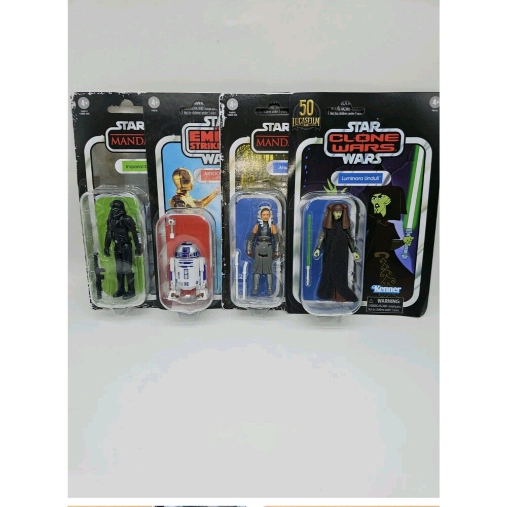 Star Wars Retro/Vintage Collection The Mandalorian & Clone Wars LOT OF 4